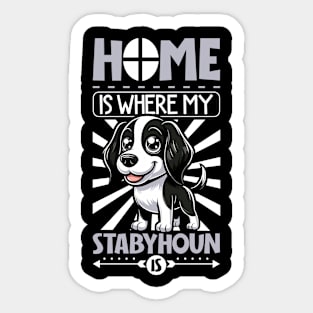 Home is with my Stabyhoun Sticker